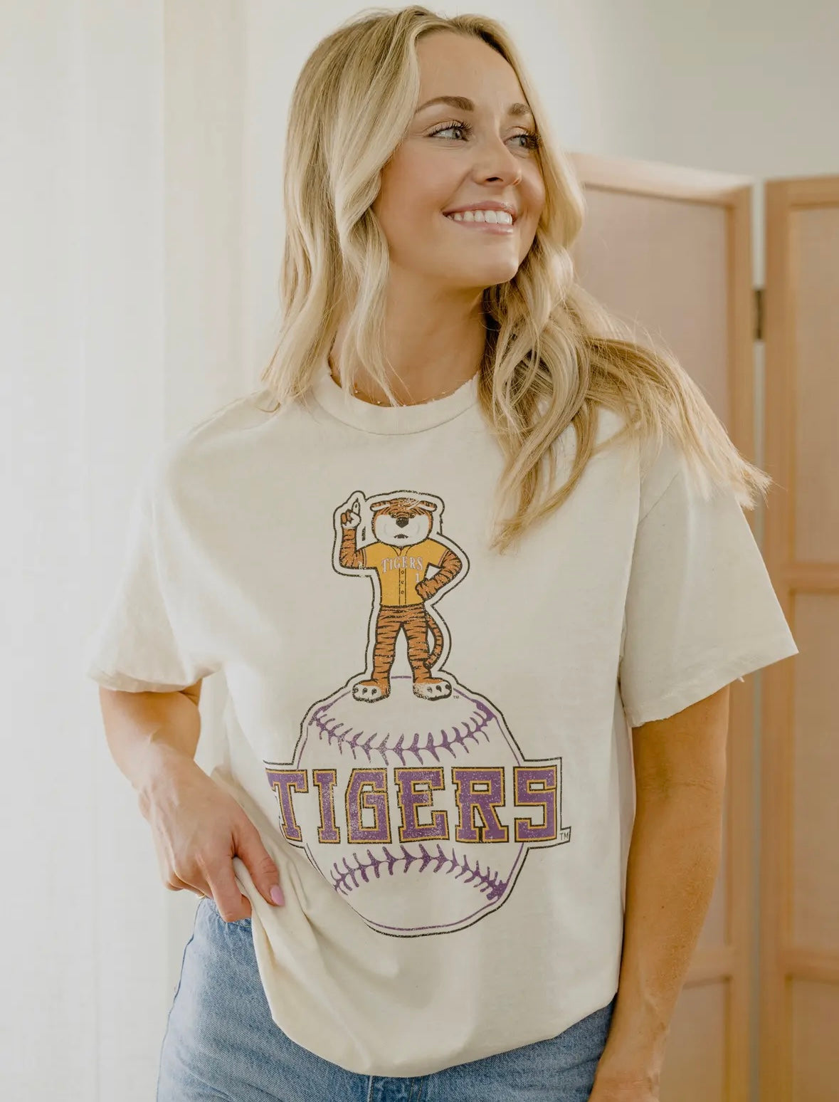 LSU Tigers Baseball Thrifted Graphic Tee