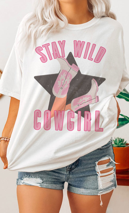 Stay Wild Cowgirl Graphic T-Shirt